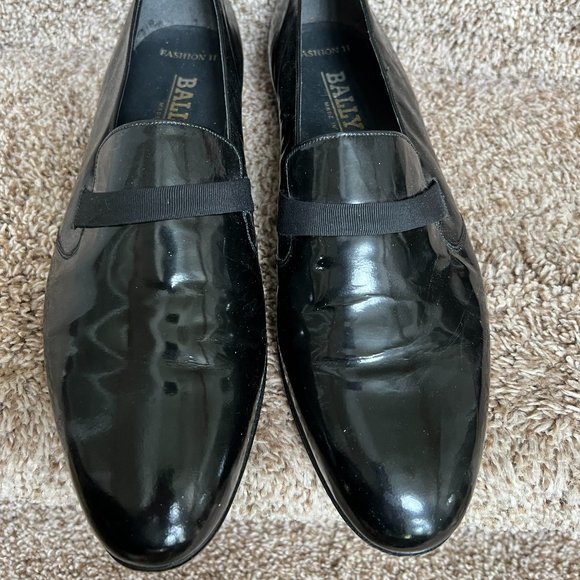 Bally Men\'s Black Patent Leather Dress Loafers main image 11